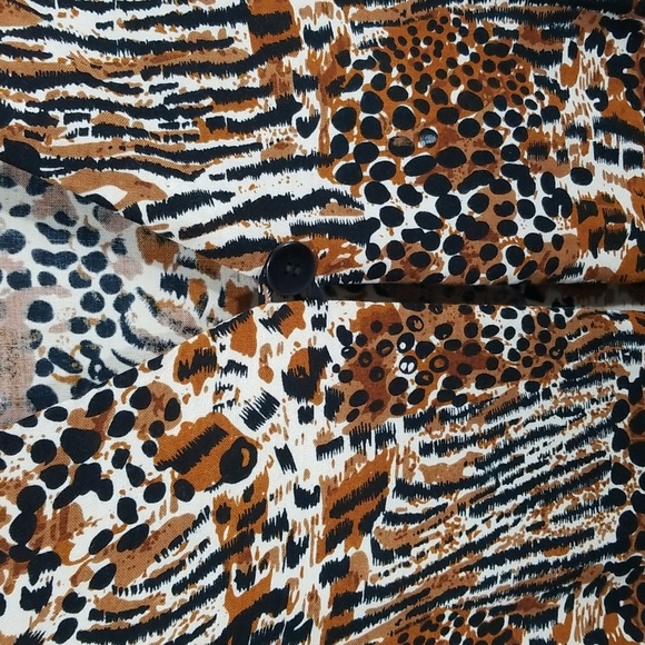 {J.K.S. designs} Tiger Print Sleeveless Duster - Picture 6 of 12